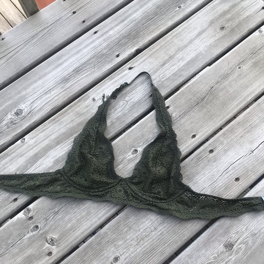 Olive green aerie bralette